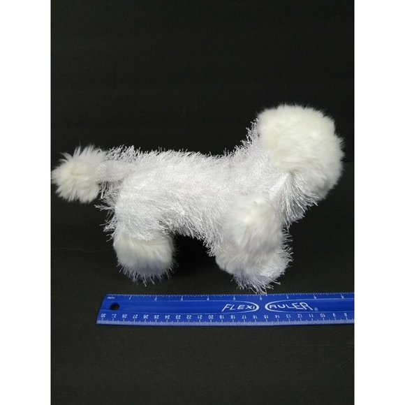 Ty Beanie Boos BRUTUS 6" Glitter Eye Bulldog + GANZ Webkinz Poodle Plush No Code - Picture 9 of 12